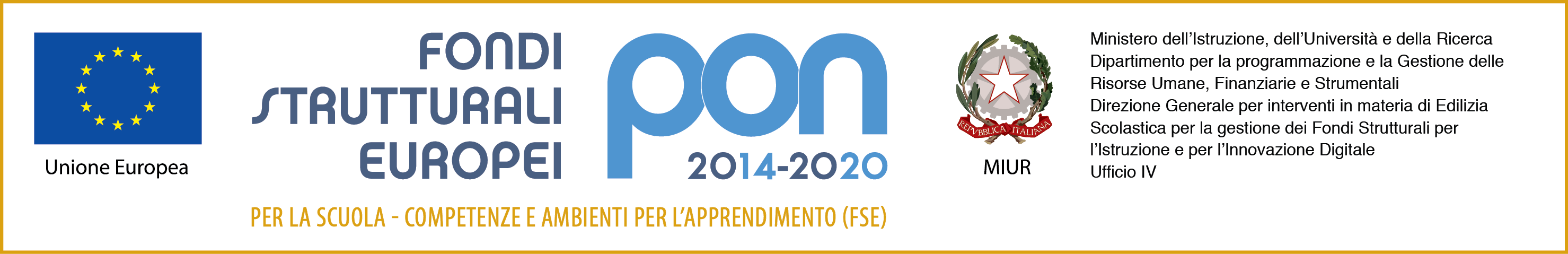 Loghi PON 2014 2020 fse